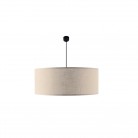 Klasyczna lampa wisząca Lamego O Z z abażurem w kolorze beżowym