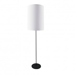 Lampa podłogowa Lamego F narrow w kolorze czarnym z białym abażurem
