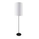 Lampa podłogowa Lamego F narrow w kolorze czarnym z białym abażurem