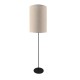 Lampa podłogowa Lamego F narrow w kolorze czarnym z beżowym abażurem