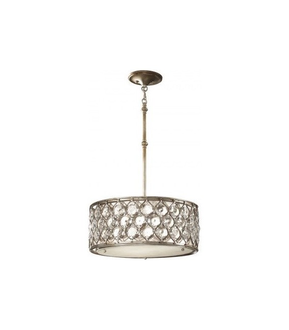 LAMPA WISZĄCA LUCIA 3 OKSYDOWANA SREBRNA