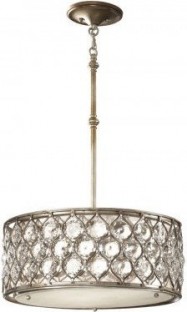 LAMPA WISZĄCA LUCIA 3 OKSYDOWANA SREBRNA