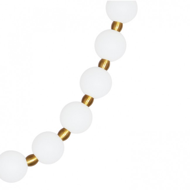 Nowoczesna lampa wisząca Dorado Rope Led złota z białymi kulkami - CCT