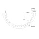 Nowoczesna lampa wisząca Dorado Rope Led złota z białymi kulkami - CCT