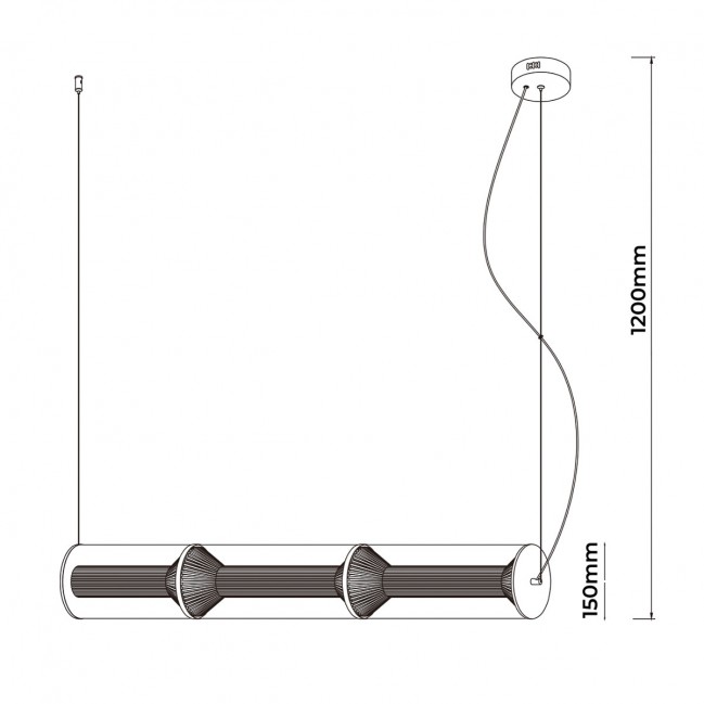 Lampa wisząca Aeris Led w kolorze czarnym z kloszem z dymionego szkła - CCT
