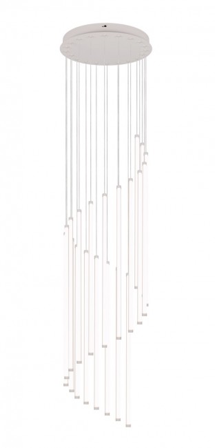 Długa lampa wisząca Baxter Led w kolorze szary mat - ściemnialna