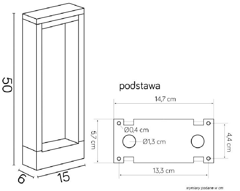 Lampa zewnętrzna stojąca Form 50 Led CCT w kolorze ciemny popiel - IP54