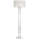 Lampa podłogowa Athens w kolorze chromu z białym abażurem