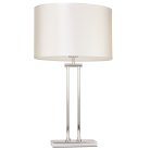 Lampa stolowa Athens w kolorze chromu z białym abażurem