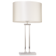 Lampa stolowa Athens w kolorze chromu z białym abażurem