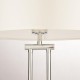 Lampa stolowa Athens w kolorze chromu z białym abażurem