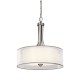 Lampa wisząca Lacey w kolorze matowy nikiel z podwójnym kloszem - od ręki