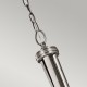 Lampa wisząca Lacey w kolorze matowy nikiel z podwójnym kloszem - od ręki
