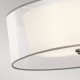 Lampa wisząca Lacey w kolorze matowy nikiel z podwójnym kloszem - od ręki