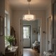 Lampa wisząca Lacey w kolorze matowy nikiel z podwójnym kloszem - od ręki