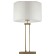 Lampa stołowa Athens w kolorze mosiądz szczotkowany z białym abażurem