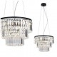 Kryształowa lampa wisząca Tifanny w kolorze czarnym