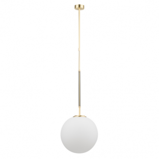 Lampa wisząca Ultimo 250 w kolorze złoty mat z kloszem w kształcie kuli