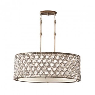 LAMPA WISZĄCA LUCIA 3 OKSYDOWANA SREBRNA