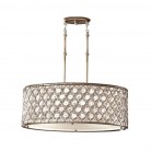 LAMPA WISZĄCA LUCIA 3 OKYDOWANA SREBRNA