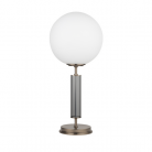 Lampa stołowa Ultimo w kolorze tytanu z kloszem w kształcie kuli