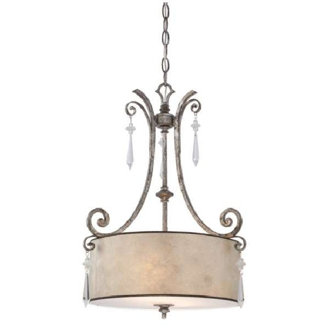 LAMPA WISZĄCA KENDRA 2 -STARE PATYNOWANE SREBRO