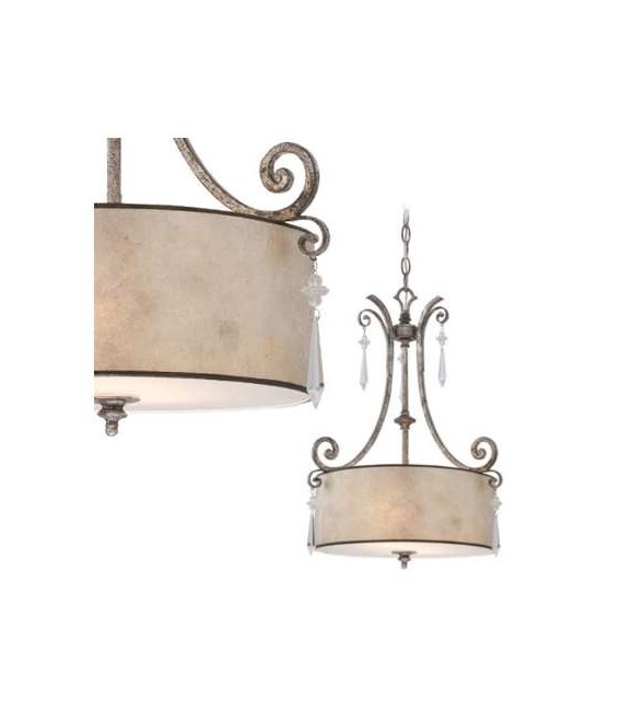 LAMPA WISZĄCA KENDRA 2 -STARE PATYNOWANE SREBRO