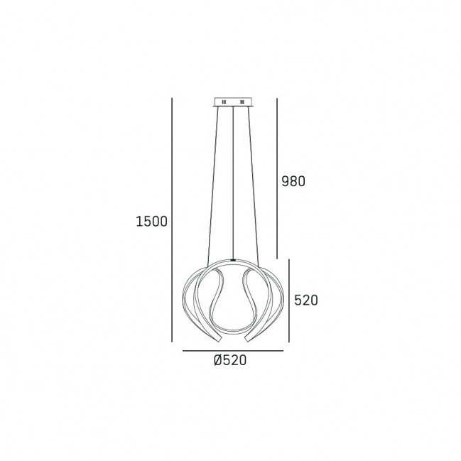 Lampa wisząca Tokyo Led w kolorze chromu