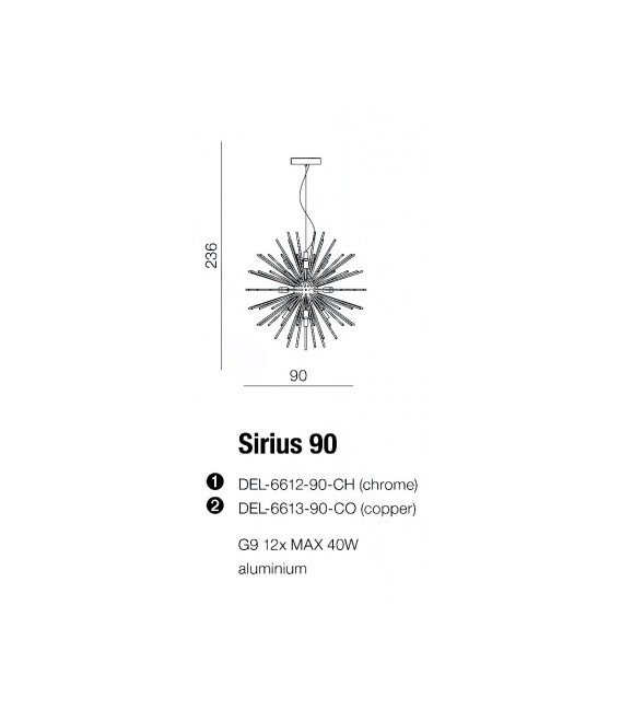 LAMPA WISZĄCA SIRIUS 90