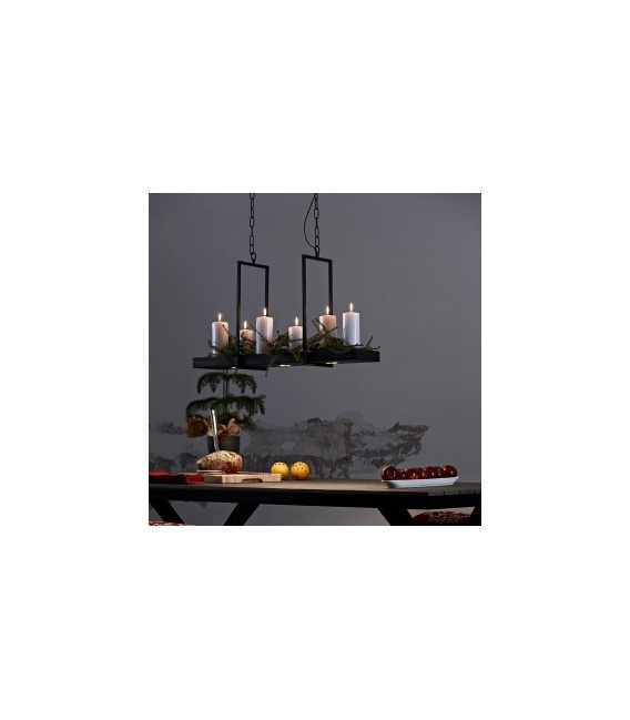 LAMPA WISZĄCA TRAY CZARNA