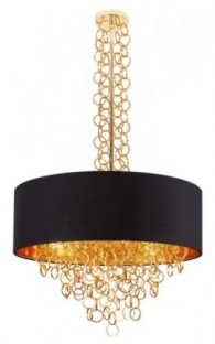 Lampa wisząca Crown czarno złota OD RĘKI