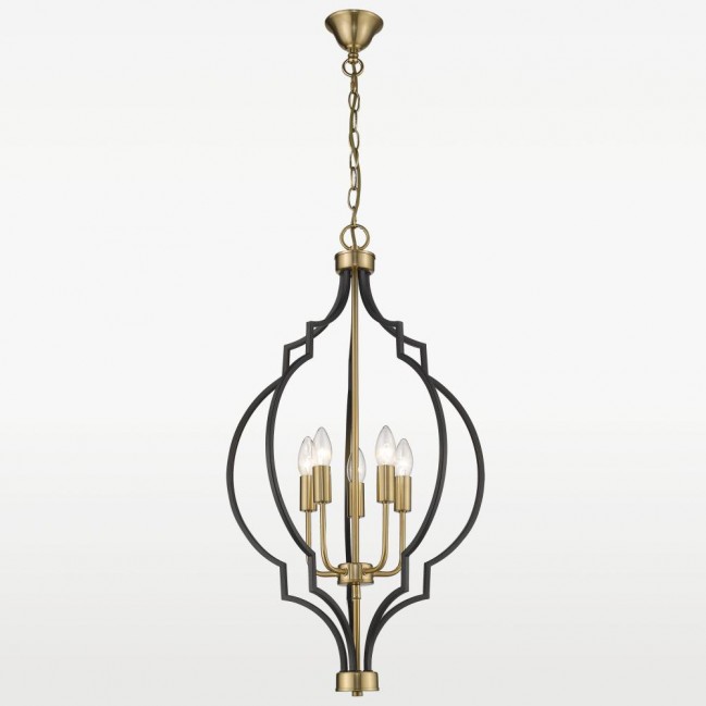 Lampa wisząca Nashville czarno złota