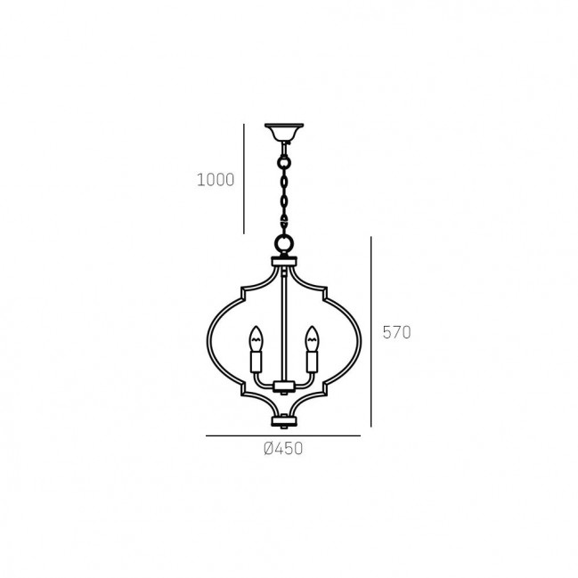 Lampa wisząca Nashville czarno złota